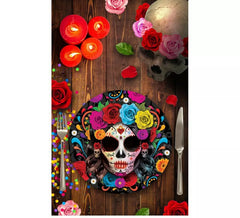 Pacote de 6 pratos Catrina coloridos de 23 cm