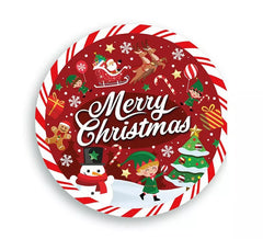 Pack de 6 Pratos Feliz Natal de 23 cm