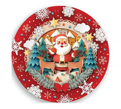 Pacote de 6 Pratos de Natal de 23 cm