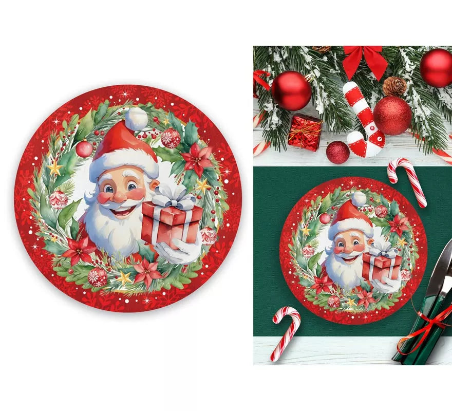 Translation missing: pt-PT.Pack de 6 Platos de Papá Noel de 23 cm
