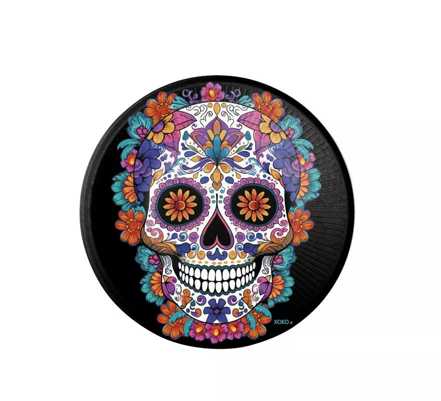 Translation missing: pt-PT.Pack de 6 Platos Día de los Muertos negro de 23 cm