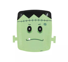 Pacote de 6 pratos de papel Monstro Verde 26x25 cm