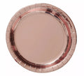 Pack de 6 Platos Oro y Rosa Redondo de 23 cm