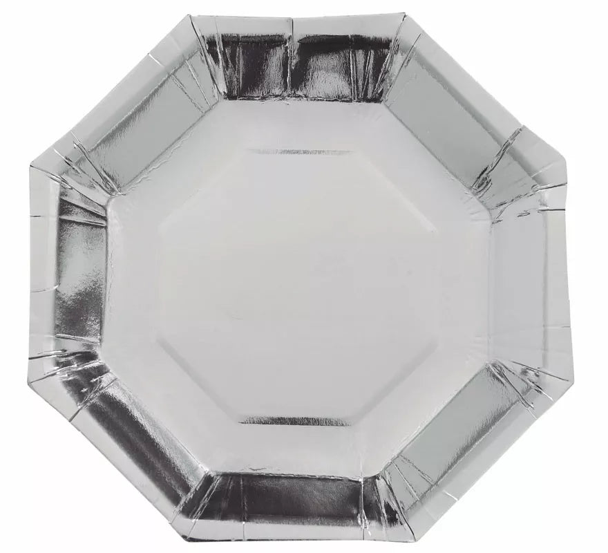 Translation missing: pt-PT.Pack de 6 Platos Plata Octogonal de 23 cm