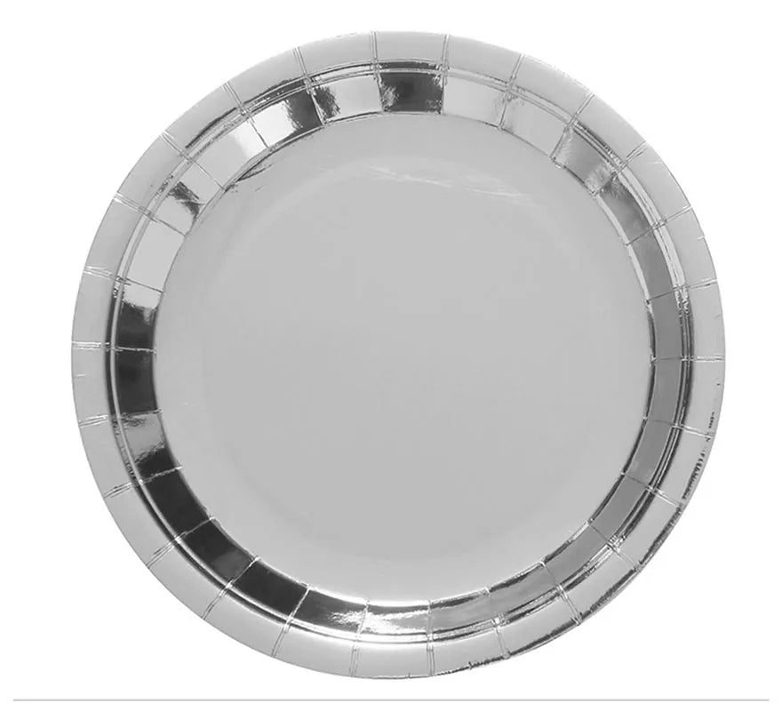 Translation missing: pt-PT.Pack de 6 Platos Plateados de 23 cm