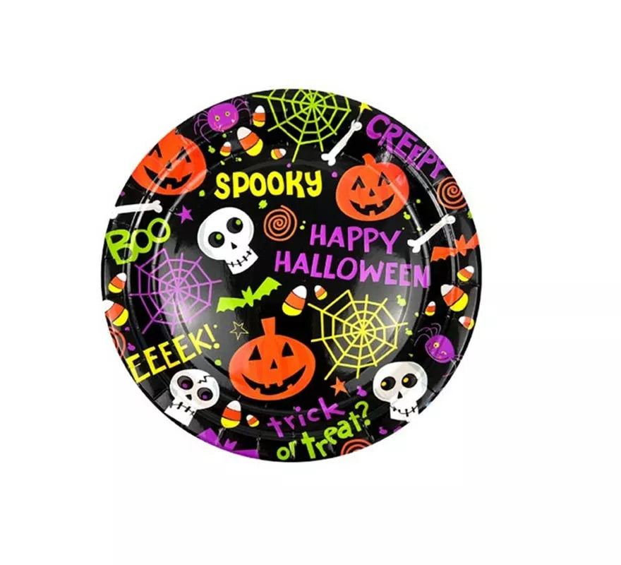 Translation missing: pt-PT.Pack de 6 Platos Spooky Halloween Print de 18 cm