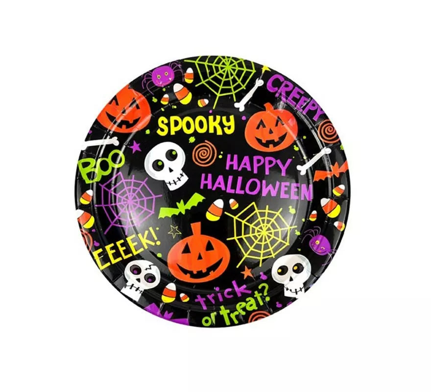 Translation missing: pt-PT.Pack de 6 Platos Spooky Halloween Print de 23 cm