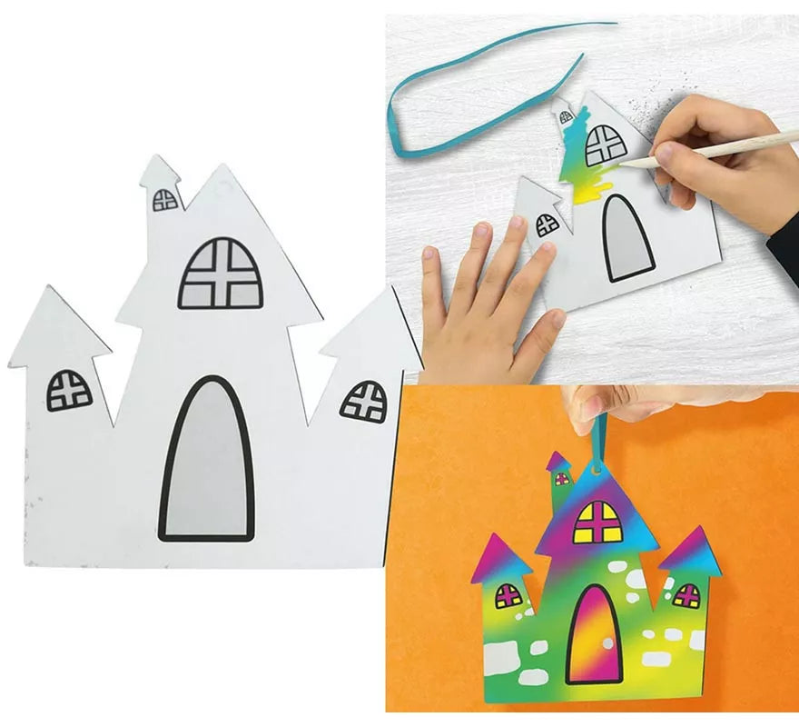 Translation missing: pt-PT.Pack de 6 Siluetas Halloween para para Colorear 12 cm