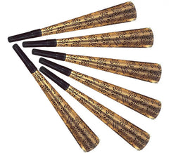 Pack de 6 Trombetas de Ouro 'Feliz Ano Novo' 25 cm para a passagem de ano