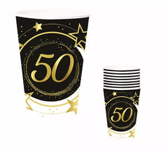Embalagem com 6 Óculos 50 Anos de 240 ml (90 cm)