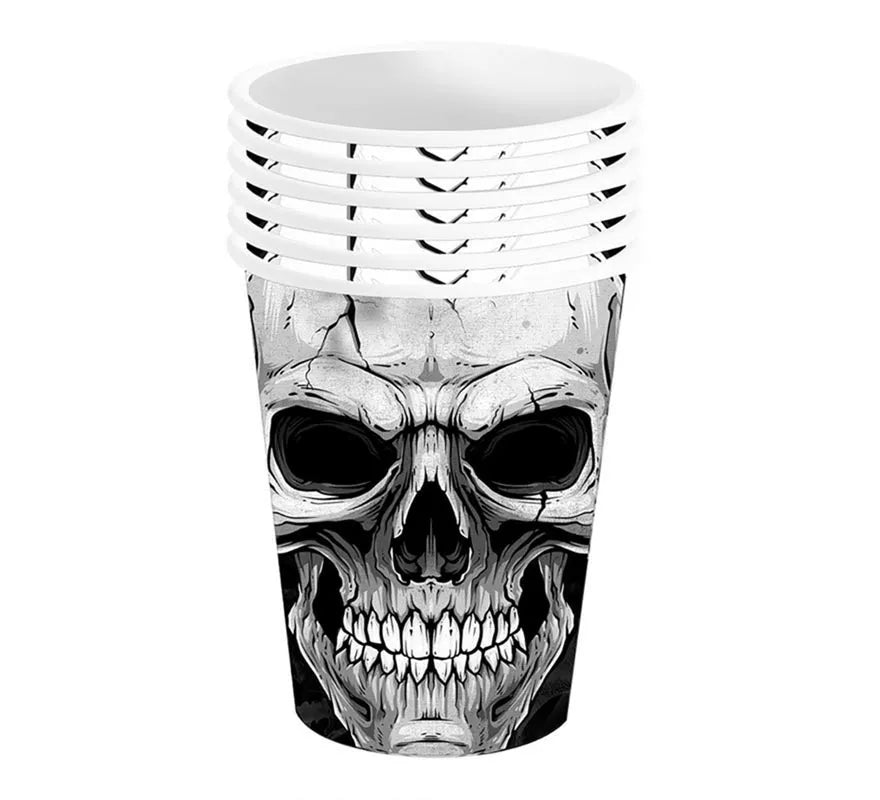 Translation missing: pt-PT.Pack de 6 Vasos Calavera Temible de 240 ml
