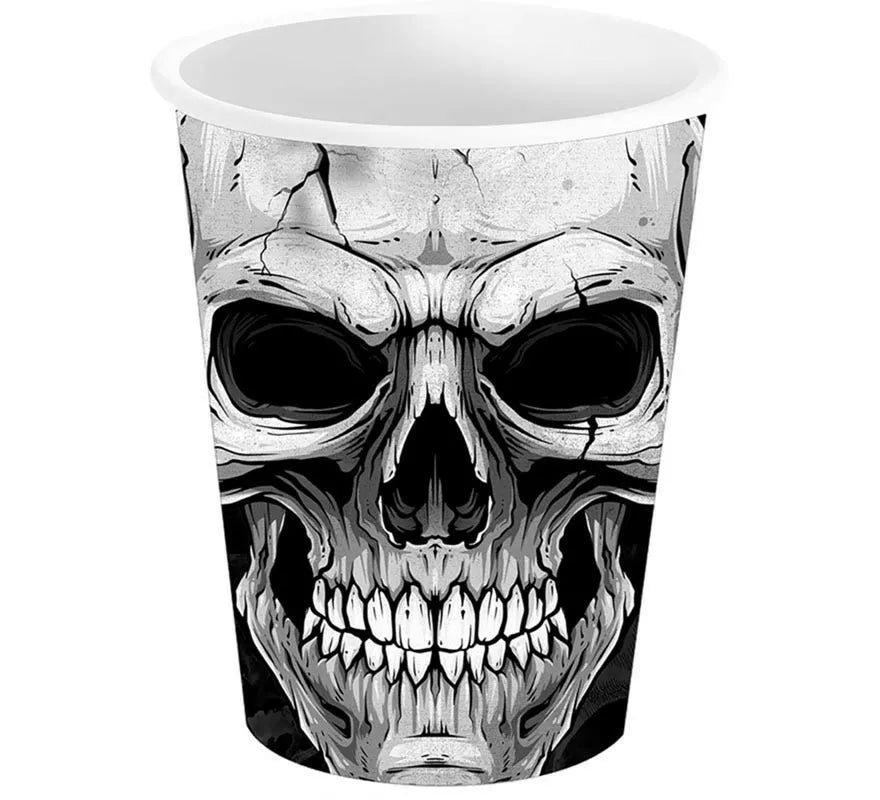 Translation missing: pt-PT.Pack de 6 Vasos Calavera Temible de 240 ml