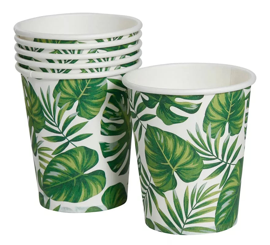 Translation missing: pt-PT.Pack de 6 Vasos con estampado de hojas