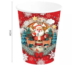Pack de 6 Copos Papai Noel de 240 ml