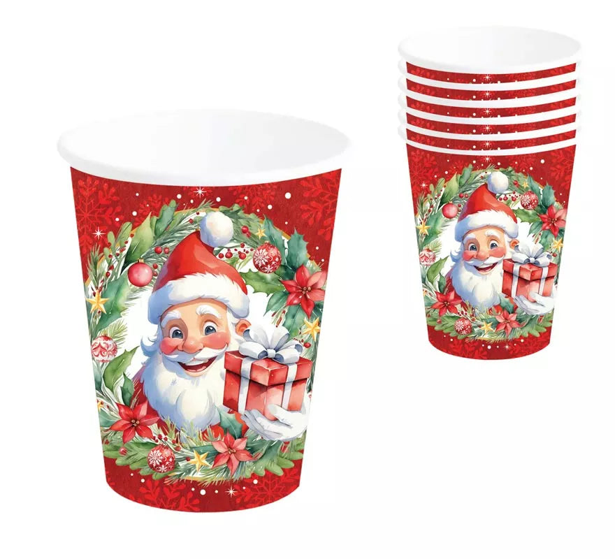 Translation missing: pt-PT.Pack de 6 Vasos de Papá Noel de 240 ml y 9 cm