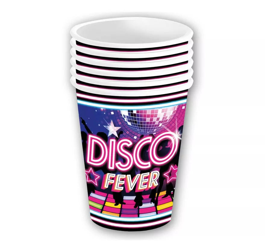 Translation missing: pt-PT.Pack de 6 Vasos Disco Fever de 240 ml/9 cm
