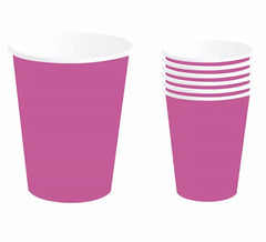 Pack de 6 Copos Neon Fuchsia de 240 ml (90 cm)