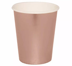 Pack de 6 Copos Ouro e Rosa de 240 ml (9 cm)