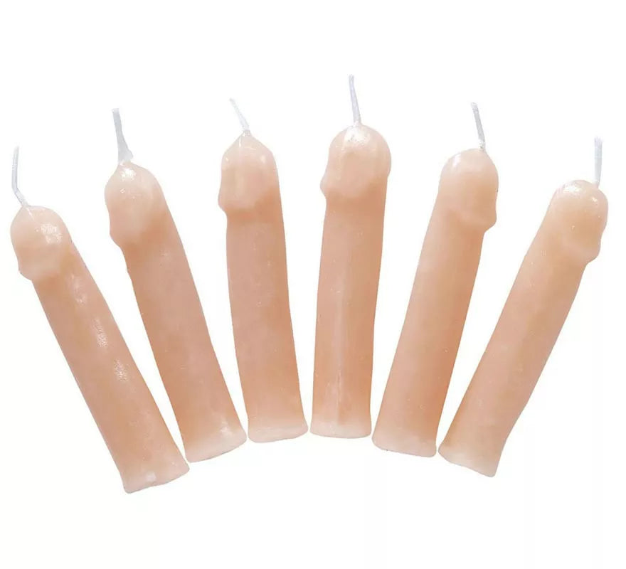 Translation missing: pt-PT.Pack de 6 Velas de cera con forma de Penes