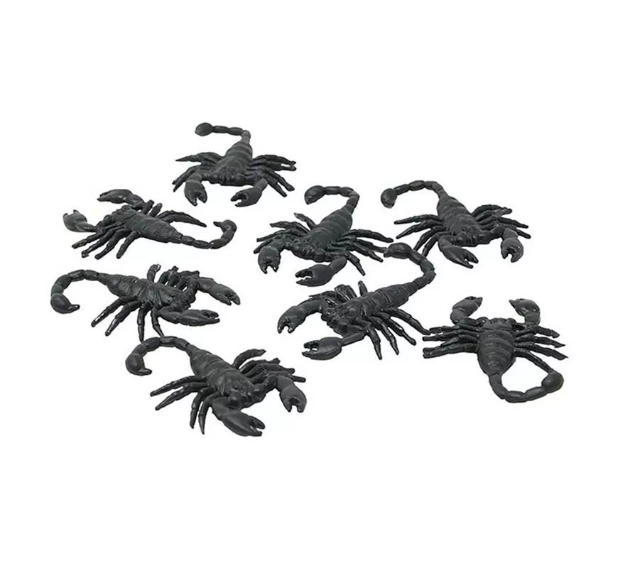 Translation missing: pt-PT.Pack de 8 Escorpiones negros de 6 cm