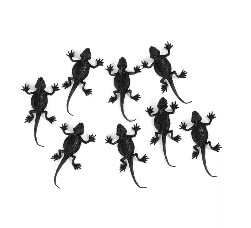 Translation missing: pt-PT.Pack de 8 Lagartijas negras decorativas