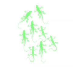 Pacote de 8 lagartos decorativos luminescentes