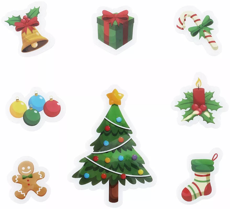 Translation missing: pt-PT.Pack de 8 Pegatinas Gel Figuritas Árbol de Navidad de 20x25 cm