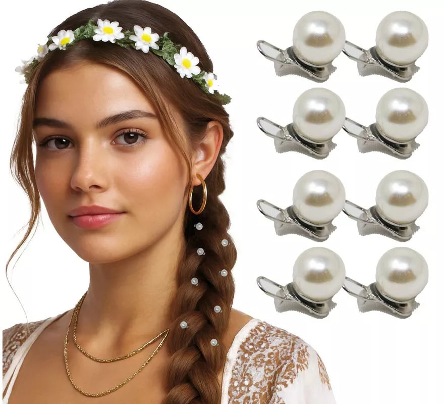 Translation missing: pt-PT.Pack de 8 perlas con pinza para cabello