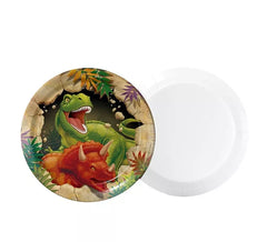 Pacote de 8 Pratos Dinossauros de 17,5 cm