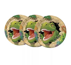 Pacote de 8 Pratos Dinossauros de 23 cm