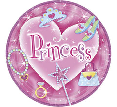 Pacote de 8 pratos princesa de 22,8 cm.