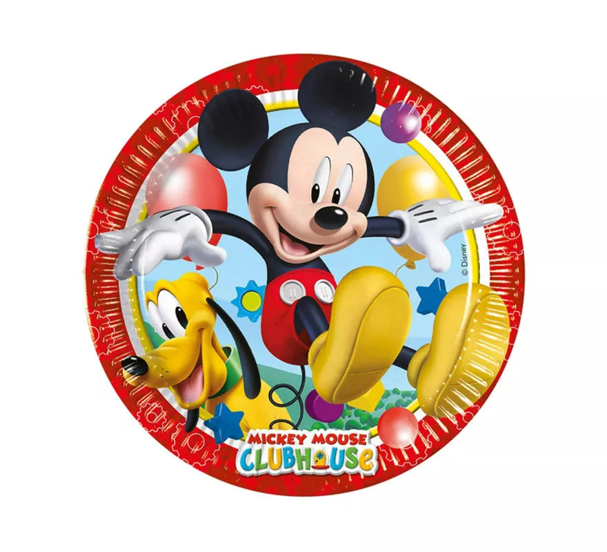 Translation missing: pt-PT.Pack de 8 Platos de Mickey Mouse de Cartón de 23 cm