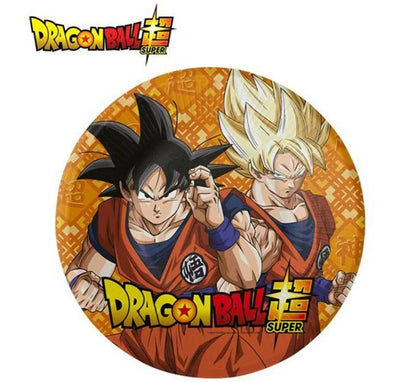 Pack de 8 Platos de papel de Dragon Ball de 18 cm