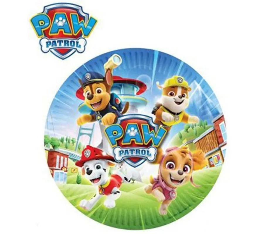 Translation missing: pt-PT.Pack de 8 Platos de papel de La Patrulla Canina de 23 cm