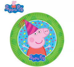 Pacote de 8 pratos de papel Peppa Pig de 18 cm