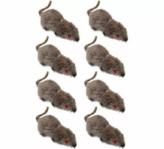 Pacote de 8 ratos cinzas de 5 cm