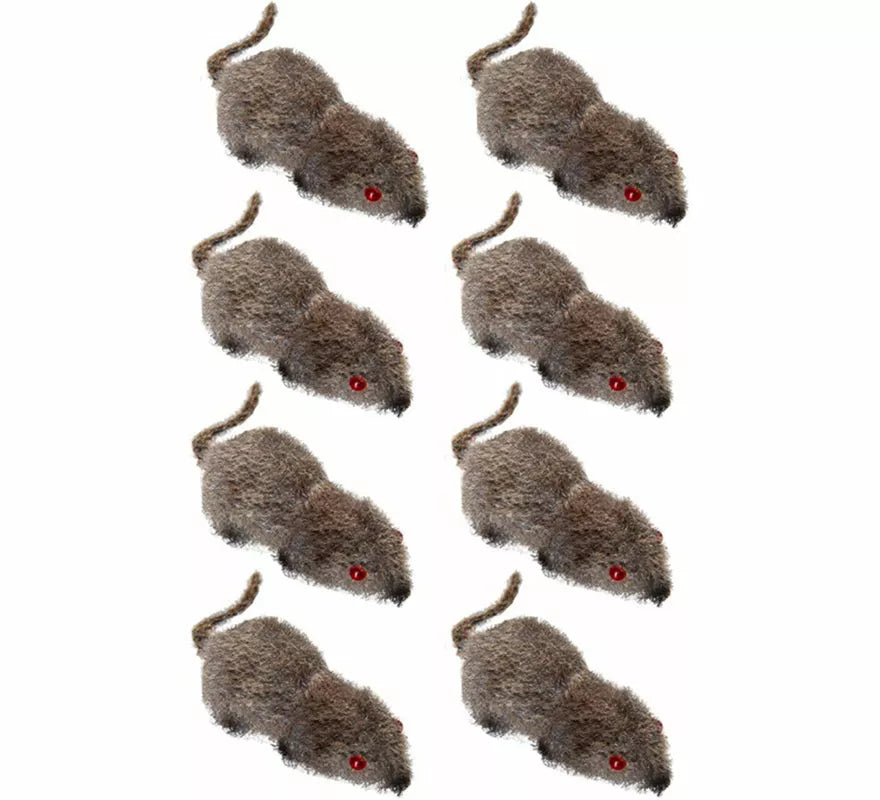 Translation missing: pt-PT.Pack de 8 Ratones grises de 5 cm