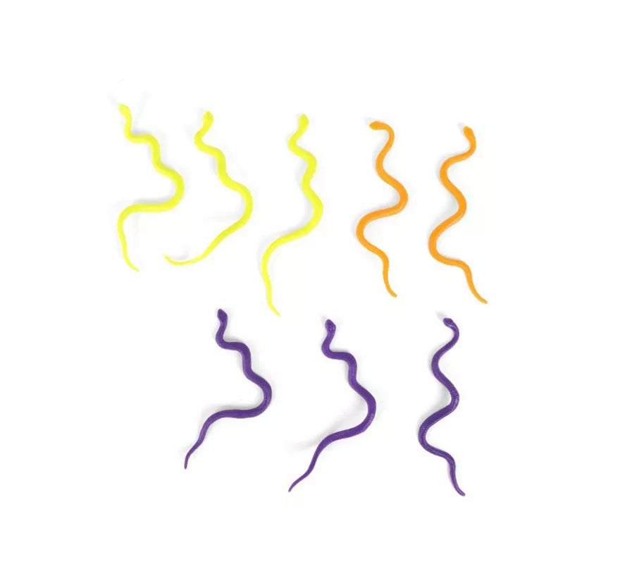 Pack de 8 Serpientes multicolores decorativas