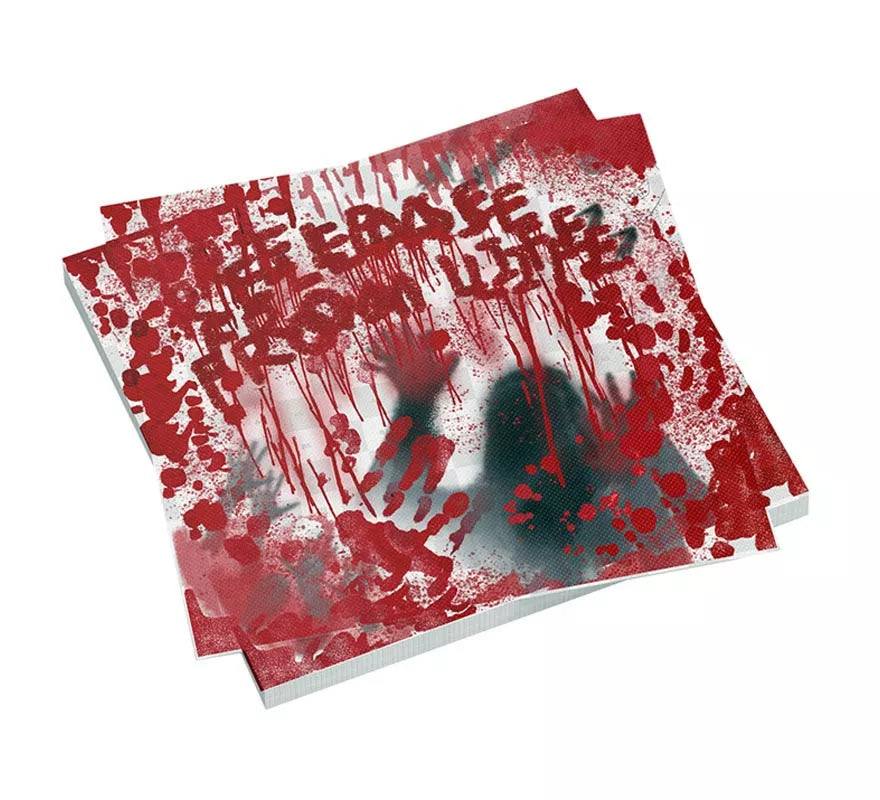 Translation missing: pt-PT.Pack de 8 Servilletas Sangrientas de 33x33 cm