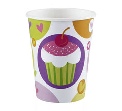 Embalagem de 8 copos de 266 ml. Cupcake