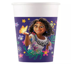 Pacote com 8 copos de papelão Disney Charm de 200 ml