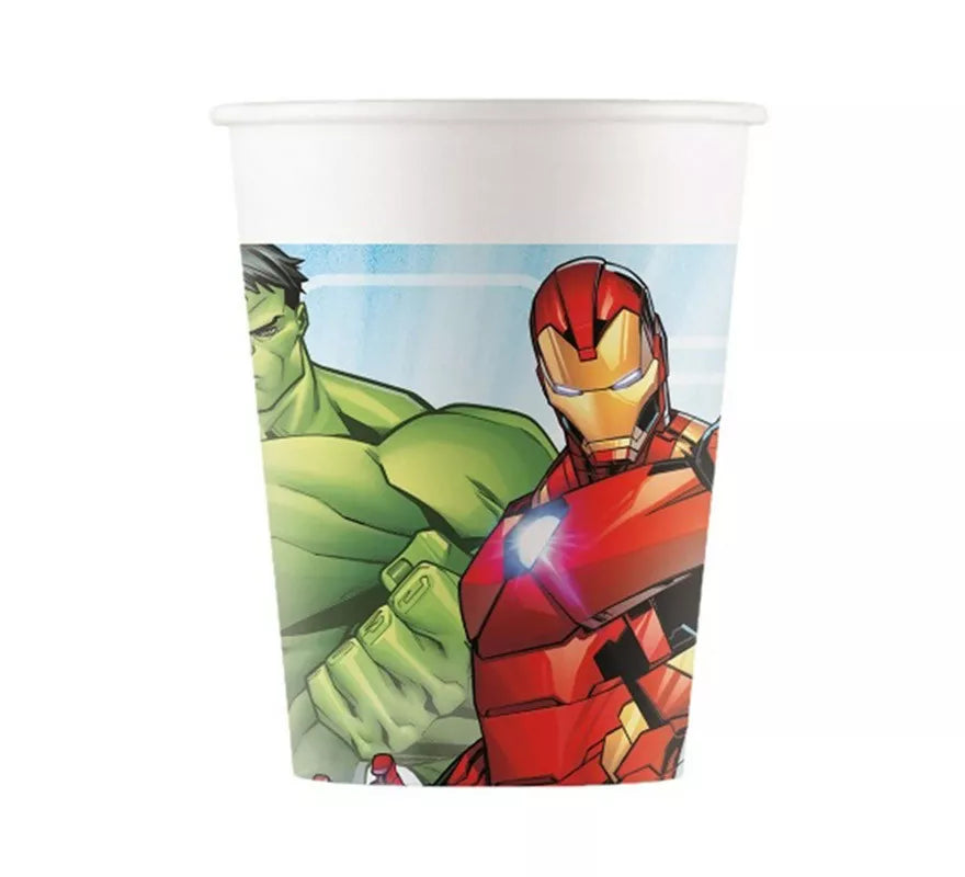 Translation missing: pt-PT.Pack de 8 Vasos de Los Vengadores Avengers de Cartón de 200 ml