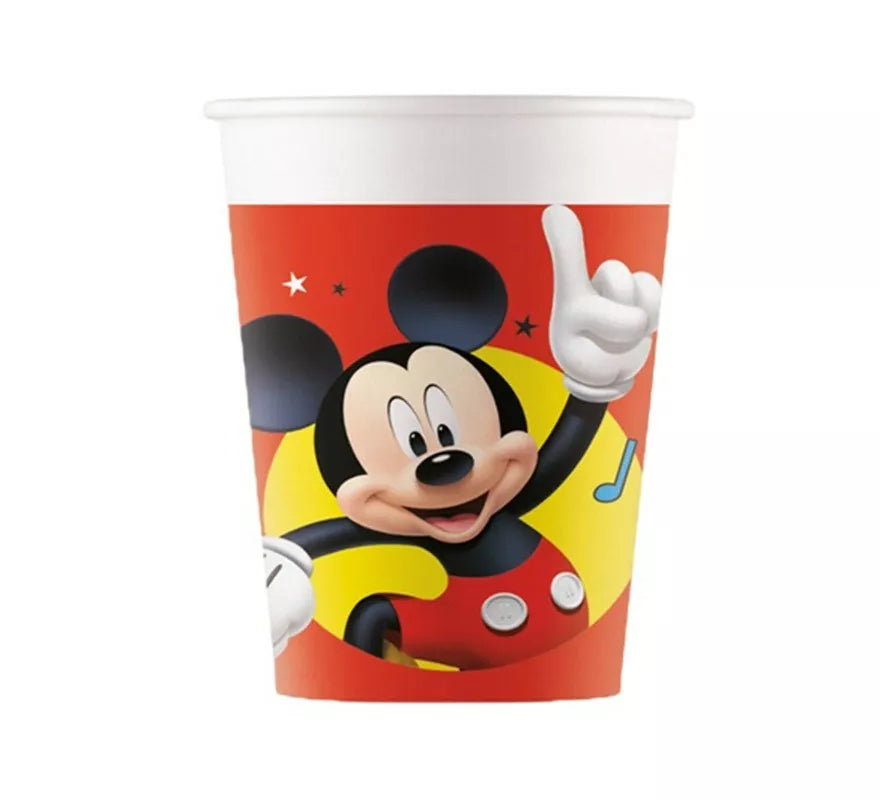 Translation missing: pt-PT.Pack de 8 Vasos de Mickey Mouse de Cartón de 200 ml