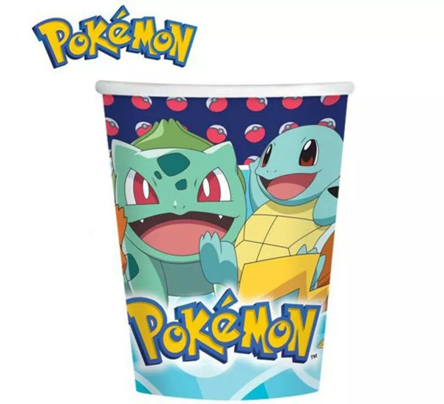 Translation missing: pt-PT.Pack de 8 Vasos de papel de Pokémon de 250 ml