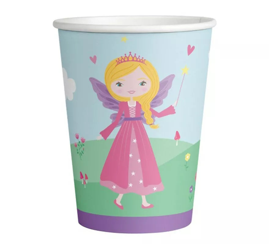 Translation missing: pt-PT.Pack de 8 Vasos de Princesa Medieval de Cartón de 250 ml
