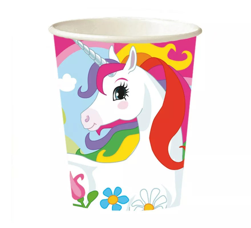 Translation missing: pt-PT.Pack de 8 Vasos de Unicornio de Cartón de 266 ml