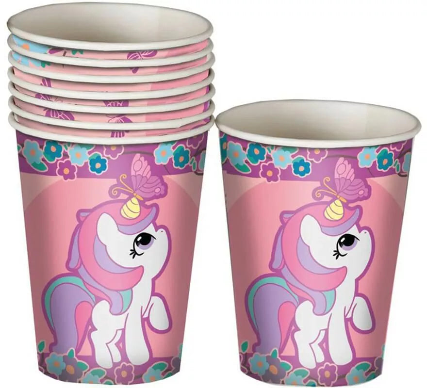 Translation missing: pt-PT.Pack de 8 Vasos Unicornio 10 cm