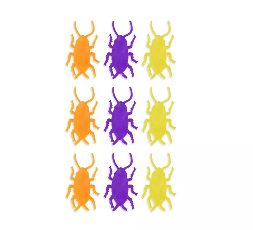 Translation missing: pt-PT.Pack de 9 Cucarachas grandes tricolor decorativas