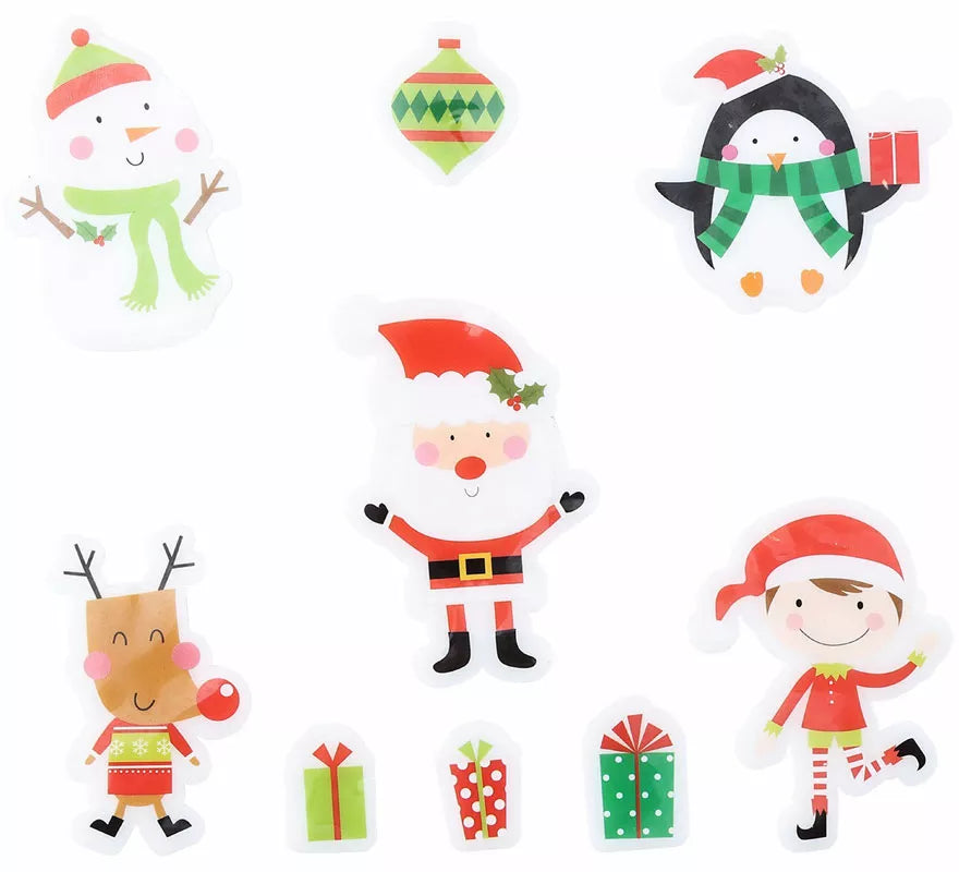 Translation missing: pt-PT.Pack de 9 Pegatinas Gel Figuritas Sonrientes Navidad de 20x25 cm