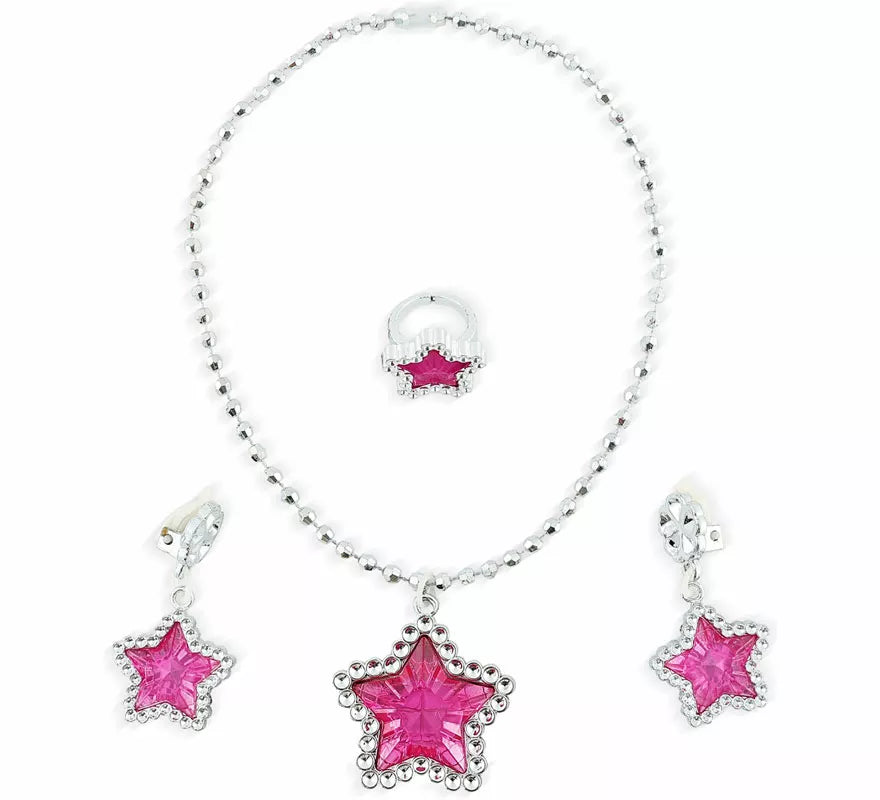 Translation missing: pt-PT.Pack de Collar, Pendientes y Aniño rosas de Princesa